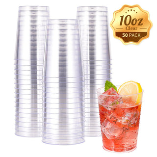 12oz/ 14oz/ 16oz Clear Heavy - duty PS Plastic Beer Cups - Party & Wedding Cocktails Tumblers - Jolly Chef - JOLLYCHEF