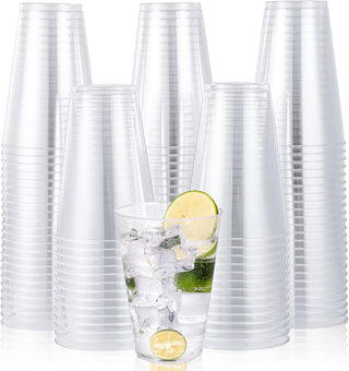 Multiple Sizes Clear Heavy Duty PS Plastic Cups - Christmas Party & Wedding - Jolly Chef