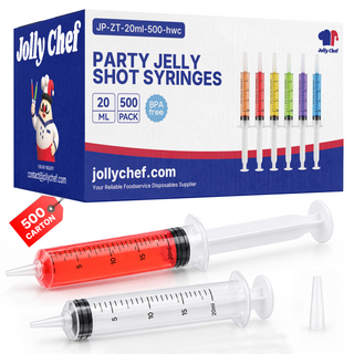 10ml/20ml Bulk Case Shot Syringes | Plastic Dispensers for Syrups, Oils, Sauces, Desserts| BPA Free