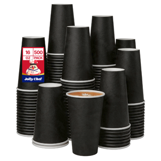 Wholesale Black Coffee Cups | Paper Cups for Coffee, Tea, Hot Chocolate | Food-Grade | Cafe Supply