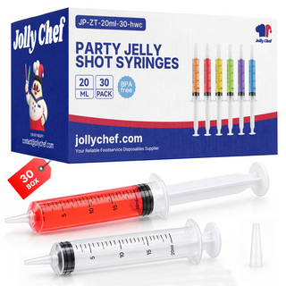 10ml/20ml Bulk Case Shot Syringes | Plastic Dispensers for Syrups, Oils, Sauces, Desserts| BPA Free