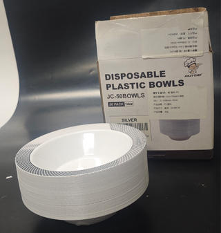 Bols en plastique en vrac de 355 ml | Bols jetables pour soupes, salades, desserts | Sans BPA | Fournitures de restaurant