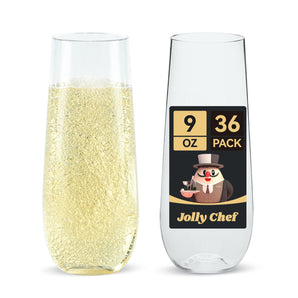 9 oz 36 pack Plastic Champagne Flutes Ideal for Birthday, Party