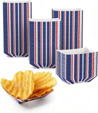Multi-size Bulk Paper Food Trays | Paper Food Boats for Tacos, French Fries | Leak-Proof, BPA Free | Trucks Supply