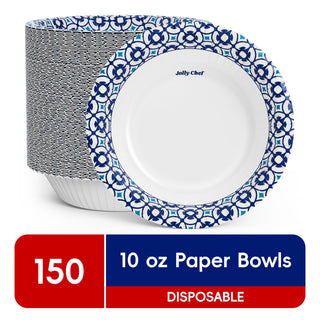 JOLLY CHEF 150 Count Paper Bowls 10 oz for Lunch