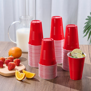 JOLLY CHEF 150 Pack 16 oz Disposable Plastic Cups, Red Party Plastic Cups for Parties, Picnics and BBQ - JOLLYCHEF