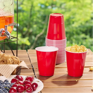 JOLLY CHEF 150 Pack 12 oz Disposable Red Party Plastic Cups