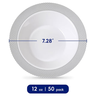 Jolly Chef 12oz Silver Plastic Bowls