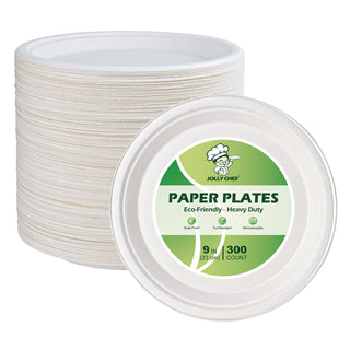 Assiettes compostables en vrac | Assiettes en canne à sucre pour pizzas, sandwichs, desserts | 100 % biodégradables, compatibles micro-ondes | Fourniture institutionnelle