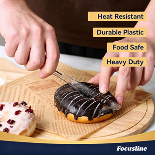 FOCUSLINE 240 Cucharas de Plástico Transparente de 6.2 Pulgadas, Resistentes, Sólidas y Duraderas, Cucharas Desechables Premium a Granel, Adecuadas para Catering, Fiestas, Eventos y Uso Diario