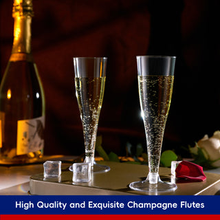 Flûtes à champagne en vrac de 130 ml | Vaisselle en plastique pour mimosas, vin mousseux | Qualité alimentaire | Fourniture de restaurant