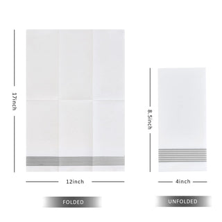 1 - Ply Sliver Striped Pattern Paper Napkins - Guestrooms & Bathroom - LITOPAK - JOLLYCHEF