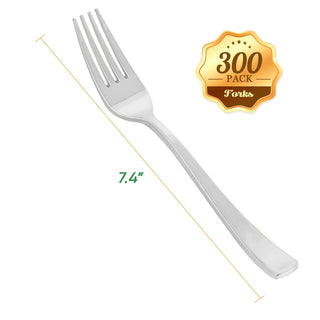 Silver Food - Grade Plastic Knives, Forks & Spoons - Catering & Parties - FOCUSLINE - JOLLYCHEF