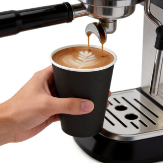 Wholesale Black Coffee Cups | Paper Cups for Coffee, Tea, Hot Chocolate | Food-Grade | Cafe Supply