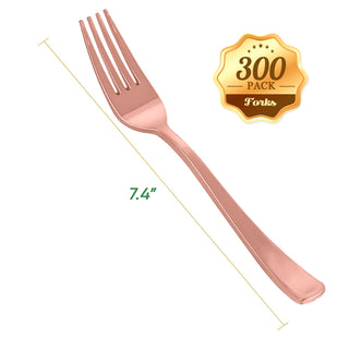 Rose Gold Plastic Knives, Forks & Spoons - Catering & Wedding - FOCUSLINE - JOLLYCHEF