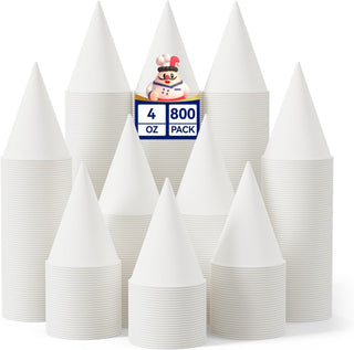 Bulk 4oz White Paper Snow Cone Cups | BPA Free | Restaurant Supply, Supermarket Supply