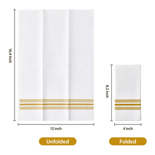 1 - Ply Silver Striped Pattern Disposable Hand Towels - Guestrooms & Restaurants – Vplus - JOLLYCHEF