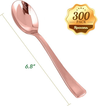 Rose Gold Plastic Knives, Forks & Spoons - Catering & Wedding - FOCUSLINE - JOLLYCHEF