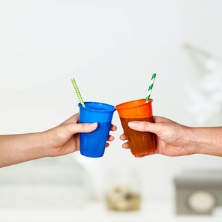 Multiple Sizes Assorted Color Textured Plastic Dessert Cups - Party & Bathroom Use - Lilymicky - JOLLYCHEF