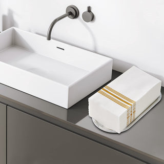 1 - Ply Silver Striped Pattern Disposable Hand Towels - Guestrooms & Restaurants – Vplus - JOLLYCHEF