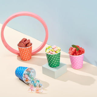 3oz/ 5oz Multicolor Polka Dot Pattern Versatile Small Paper Cups - Events & Party - Jolly Party - JOLLYCHEF