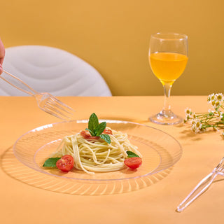 7in/ 10in Clear Plastic Plates for Weddings & Birthday Parties - FOCUSLINE - JOLLYCHEF