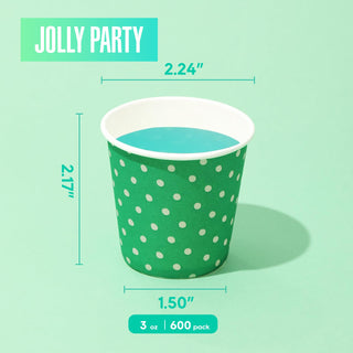 3oz/ 5oz Multicolor Polka Dot Pattern Versatile Small Paper Cups - Events & Party - Jolly Party - JOLLYCHEF