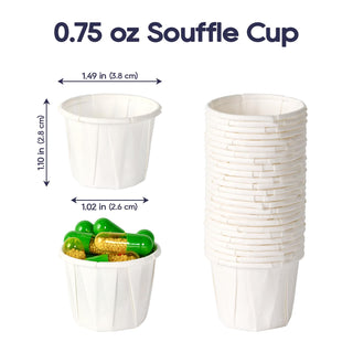 0.75oz/ 1oz Paper Dessert Cups - Sample Cups & Food Dessert Services - LITOPAK - JOLLYCHEF