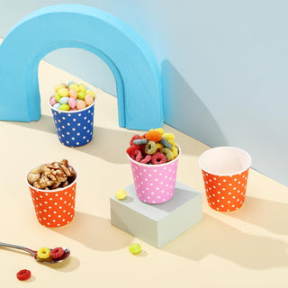 3oz/ 5oz Multicolor Polka Dot Pattern Versatile Small Paper Cups - Events & Party - Jolly Party - JOLLYCHEF