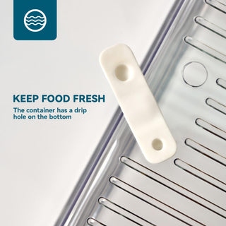 4 Pack Clear Rectangular Stackable Fridge Organizer - Storing Vegetables & Kitchen Ingredients - Luckore - JOLLYCHEF
