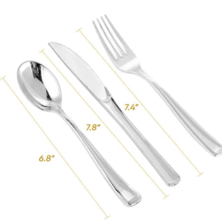 Shiny Silver Plastic Silverware - Weddings & Parties - FOCUSLINE - JOLLYCHEF