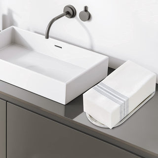 1 - Ply Blue Striped Pattern Disposable Hand Towels - Guestrooms & Restaurants – Vplus - JOLLYCHEF