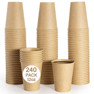 Multiple Size High End Brown Paper Coffee Cups - Diy Design & Office - LITOPAK - JOLLYCHEF