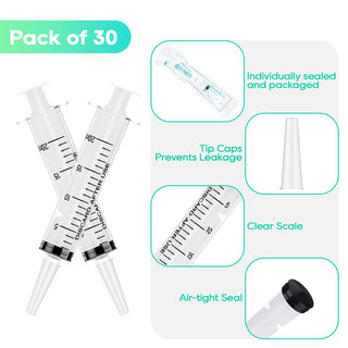 10ml/ 20ml Measuring Plastic Shot Syringes with Tip Cap - Feeding Pets & Scientific Labs - Jolly Party - JOLLYCHEF
