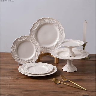 45% bone china hollow plate - suitable for family gatherings, parties, weddings