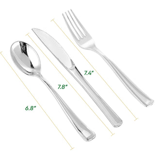 Silver Food - Grade Plastic Knives, Forks & Spoons - Catering & Parties - FOCUSLINE - JOLLYCHEF