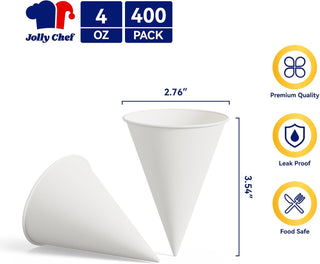 Bulk 4oz White Paper Snow Cone Cups | BPA Free | Restaurant Supply, Supermarket Supply