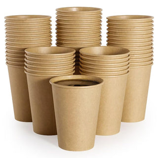 Multiple Size High End Brown Paper Coffee Cups - Diy Design & Office - LITOPAK - JOLLYCHEF