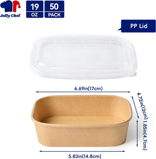 Contenants alimentaires en vrac avec couvercles | Bols en carton pour salades, pâtes, frites | Sans BPA | Fournitures de restaurant