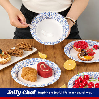 Jolly Chef product gallery image 6 named Disposable Paper Bowls,Strong,Soak Proof,Microwave Safe with 20oz