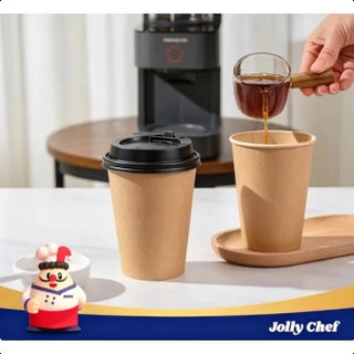 JOLLY CHEF Gobelets en papier de 3 oz – Paquet de 300, Petits gobelets de salle de bain, Gobelets de bain de bouche jetables, Tasses à expresso, Mini-tasses pour café, thé, eau, collation