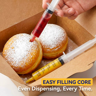 1.5oz/2oz Food Grade Plastic Syringes | Restaurant & Bakery Supply | Leak-Proof Sauce Dispenser for Takeout | Food Injector & Cake Decorating Tool
