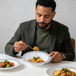 Jolly Chef 12oz Silver Plastic Bowls