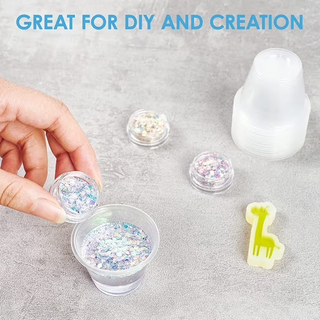 JOLLY CHEF 400 Pack Disposable Medicine Cups (1oz), Medical Plastic Measuring Cups For Medical Purposes, or Mixing and Measuring Resin, Epoxy, DIY Arts & Crafts, Paint