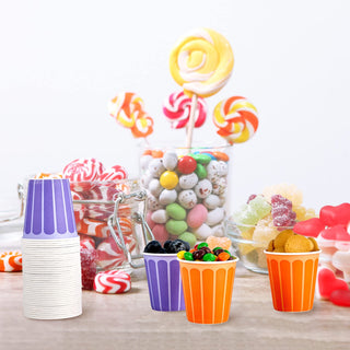 5oz Purple & Orange Paper Dessert Cups - Party & Picnic - LITOPAK - JOLLYCHEF