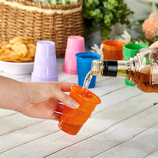 Multiple Sizes Assorted Color Textured Plastic Dessert Cups - Party & Bathroom Use - Lilymicky - JOLLYCHEF