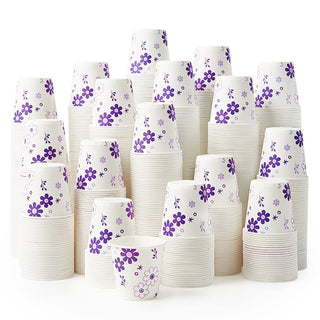 3oz Purple Floral Bathroom Cups - Party & Travel - JOLLY PARTY - JOLLYCHEF
