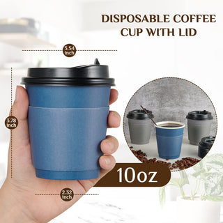 Multiple Size Blue, Gray Paper Coffee Cups Sets - Office & Cafe - LITOPAK - JOLLYCHEF
