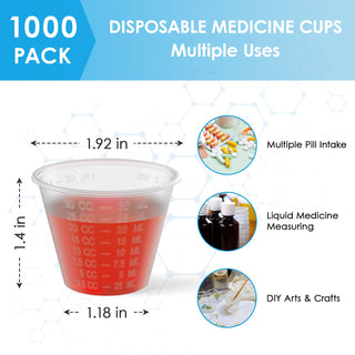 1oz Clear Plastic Measuring Cups -   Kitchen & DIY Arts - Lilymicky - JOLLYCHEF