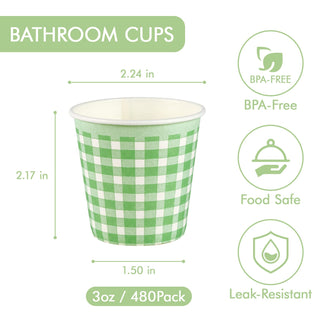 3oz 3 Color Striped Pattern Paper Dessert Cups - Mini Snack Cup & Cupcake - LITOPAK - JOLLYCHEF